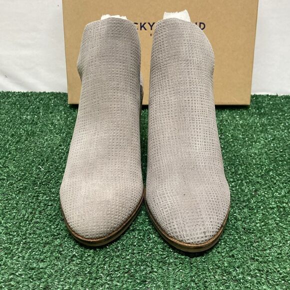 New Lucky Brand Gray Powe Leather Bootie women’s  size 10 (OKPM-07-020) - Picture 2 of 9